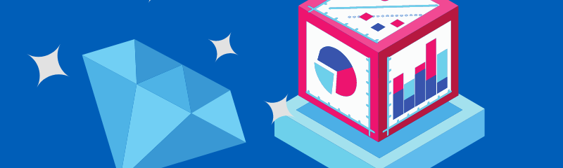 Digital-transformation-vs-it-transformation A diamond and report box representing digital transformation