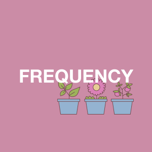 Frequency-in-business-change Flower plants representing the frequency element in business change